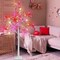 Valentines Day Decor, 4 FT Prelit Lighted Valentines Tree with 3D Hearts&Berries Ornaments 48 Led Red Pink Lights, Outdoor Waterproof Artificial Birches Tree for Valentines Day Decorations Indoor Home